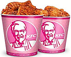 Pink KFC-KOMEN buckets
